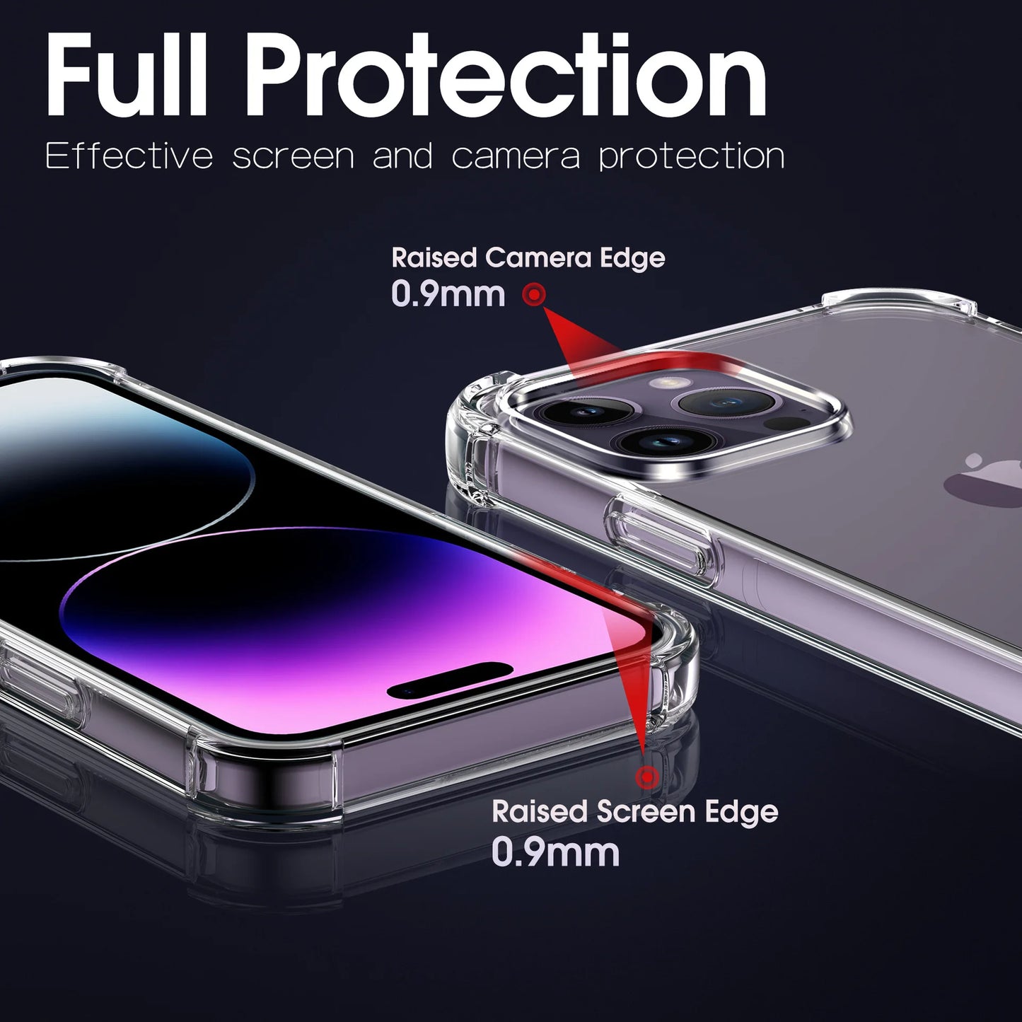 Clear Shockproof Phone Case For iPhone 15 14 13 12 11 Pro Max XR XS Max Lens Protection Case on iPhone 11 12 13 14 15 Back Cover