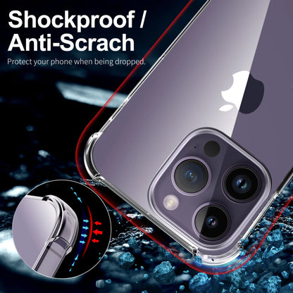 Clear Shockproof Phone Case For iPhone 15 14 13 12 11 Pro Max XR XS Max Lens Protection Case on iPhone 11 12 13 14 15 Back Cover