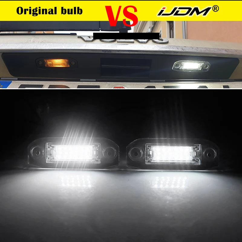 iJDM Xenon White OEM-Fit Full LED License Plate Light For Volvo S80 XC90 S40 V60 XC60 S60 C70 XC70 V70 Car-Styling Number Lamp