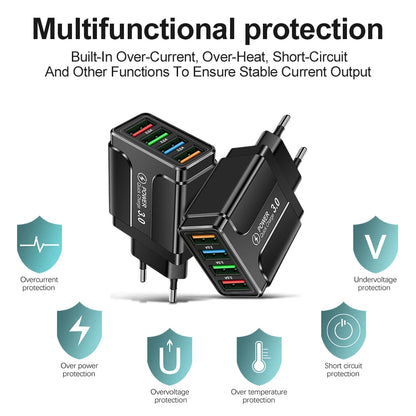 4 Ports USB Charger Quick Charge