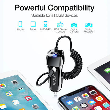 RAXFLY Type C Micro USB For iPhone Car Charger Fast Charging