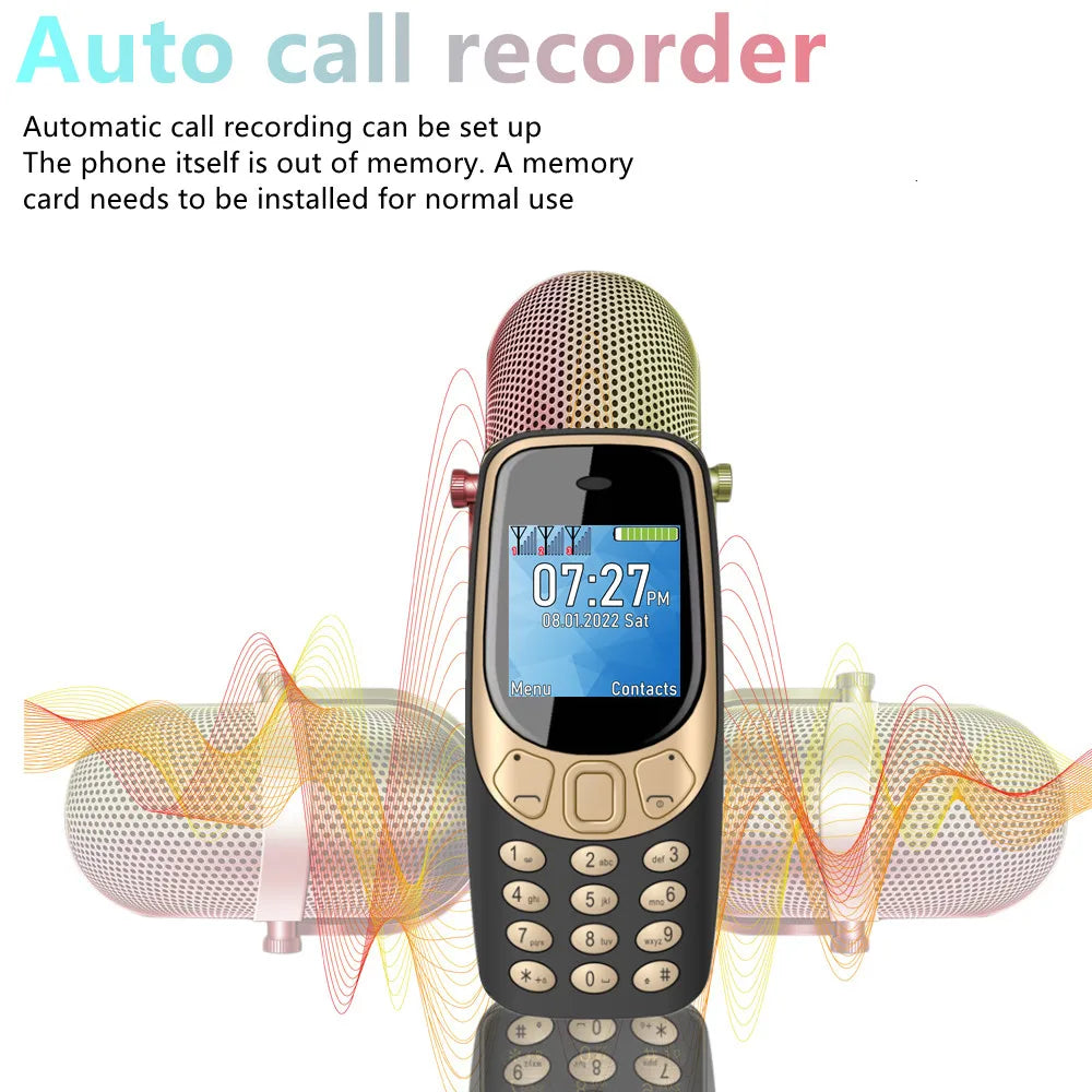 SERVO Q3308 PRO 3 SIM Card 3 Standby Mini Mobile Phone Bluetooth Dial Speed Dial Magic Voice FM Radio Call Recording Cellphone