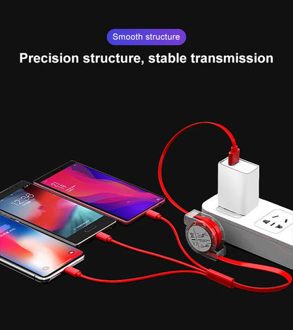 3 in 1 USB Cable For Lightning Type C Micro USB Fast Charging Cable For iPhone 14 Charger Android Phones Quick Charge