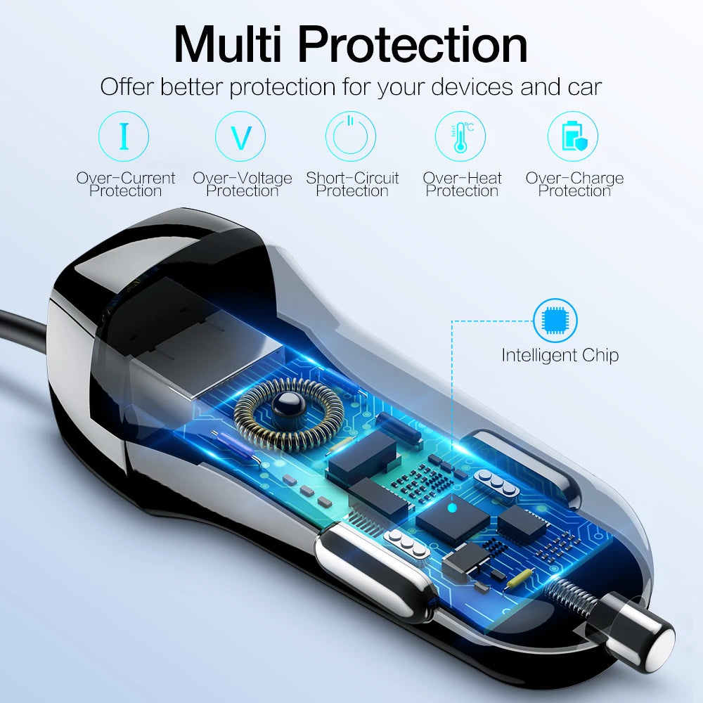 RAXFLY Type C Micro USB For iPhone Car Charger Fast Charging