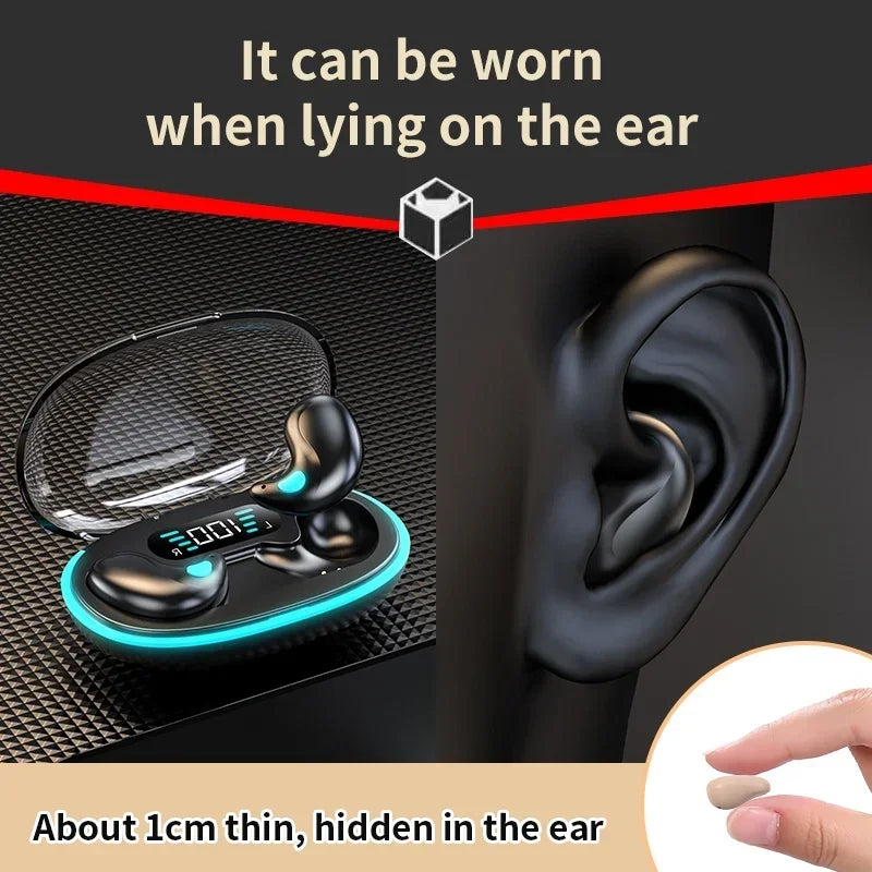 X55 Sleeping Earbuds Wireless Mini Headphones For Work TWS Bluetooth Earphone Stereo Hidden Headsets with Mic HD Call Waterproof