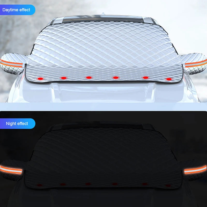 SEAMETAL Car Windshield Snow Shield Cover Sun Protection Dual Use Magnetic Front Window Snow Cover Thickened Sunshade Protector