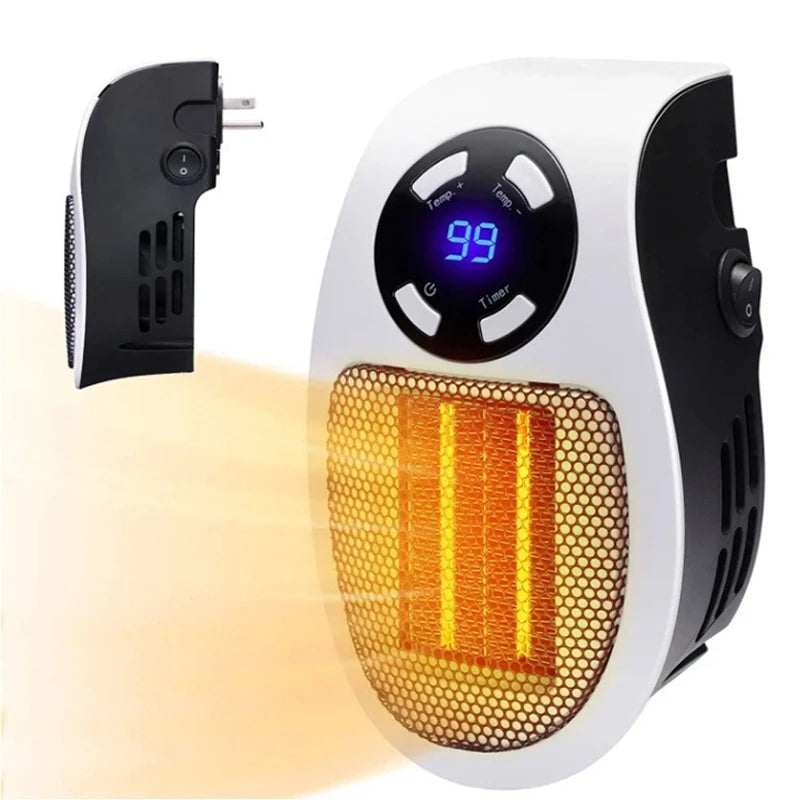 Portable heater Electric heater Plug-in room heater Home appliance heating furnace Mini radiator Remote heating 500W