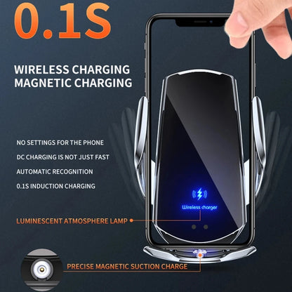 Car Wireless Charger Magnetic Automatic Car Mount Phone Holder For iPhone Xiaomi Samsung Infrared Induction Fast Charging