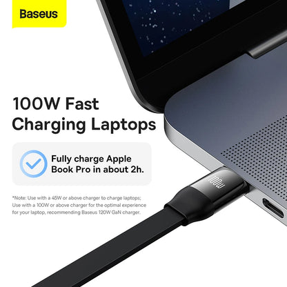 Baseus Retractable 100W 3 in 1 USB Charge Cable For Macbook Samsung Xiaomi USB Type C Cable Charging Cable for iPhone 14