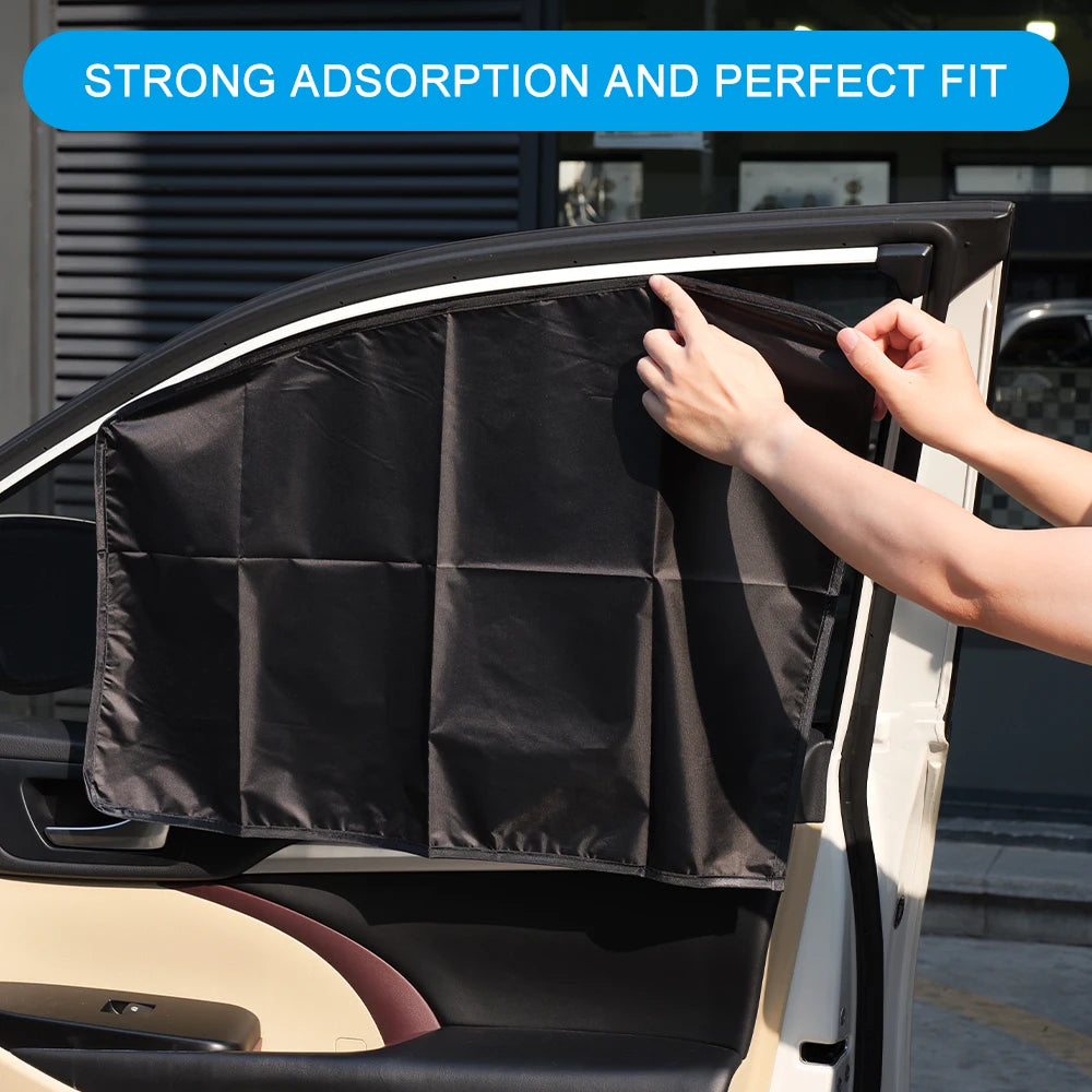 Magnetic Car Sunshade UV Protection Curtains Sun Shield Cover Double Sides Auto Window Sun shade Protector Cover Diy Accessories