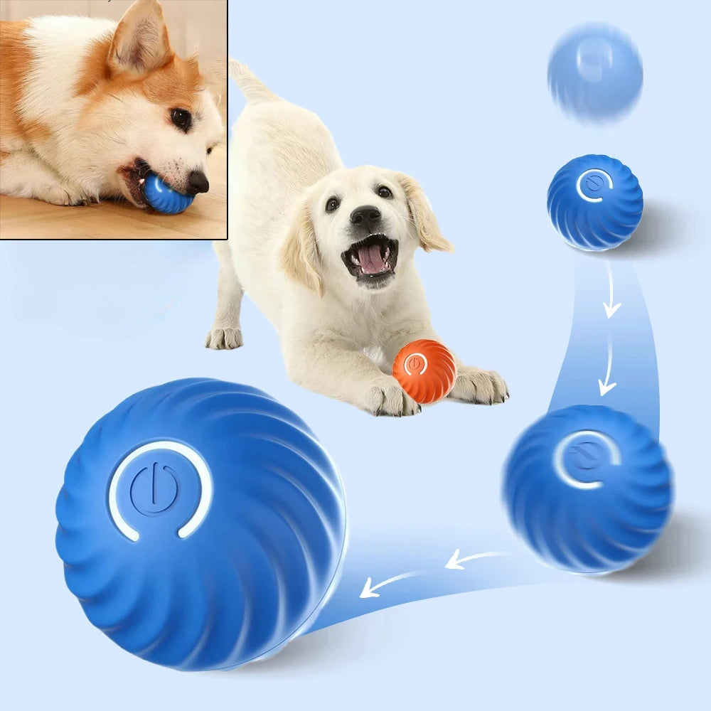 Dog Toy Ball Automatic Moving Bouncing Rolling Ball USB Smart puppy Interactive Dog Chew Toy Ball