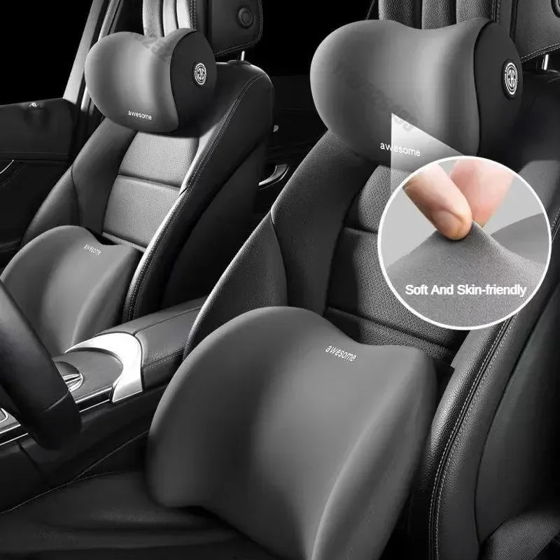 Car Headrest/Lumbar Support Car Neck Pillow Waist Cushion Driver Seat Backrest Car Cushion Driving Lumbar Support Waist Support