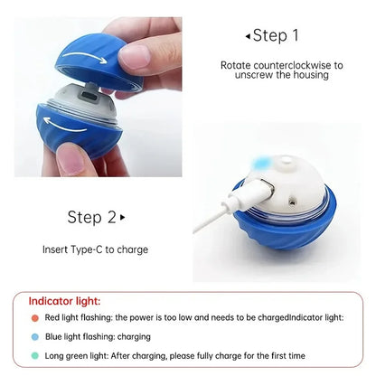 Dog Toy Ball Automatic Moving Bouncing Rolling Ball USB Smart puppy Interactive Dog Chew Toy Ball