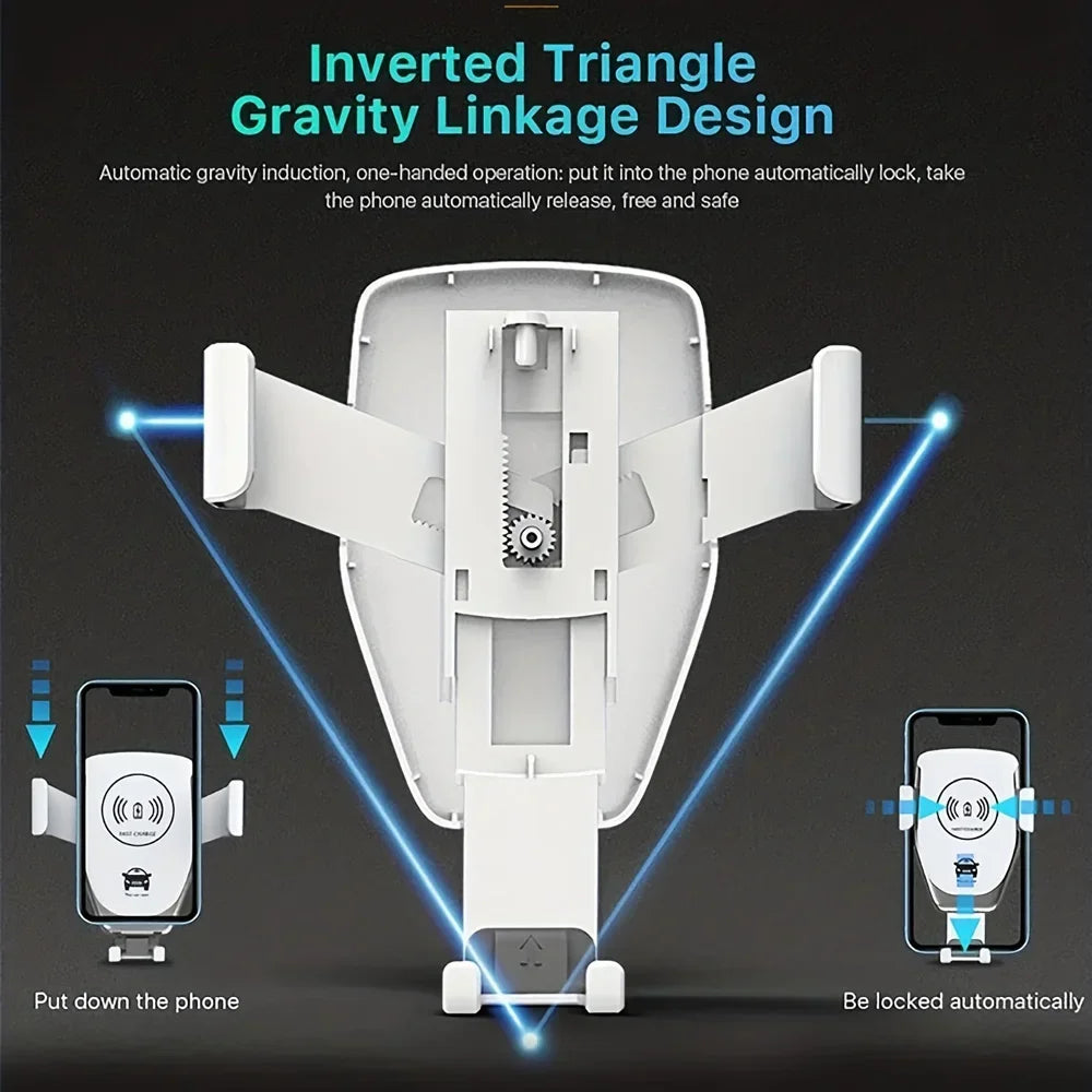 30W Wireless Chargers Fast Car For iPhone 15 14 13 12 11 Pro XS Max XR Samsung Xiaomi Wireless Charging Phone Car Holder Charger