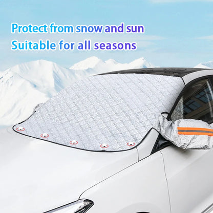 SEAMETAL Car Windshield Snow Shield Cover Sun Protection Dual Use Magnetic Front Window Snow Cover Thickened Sunshade Protector