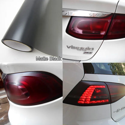 Smoke Matte Black Car Headlight Film Tint Taillight Fog Light Vinyl Film For Headlights Rear Lamp Tinting