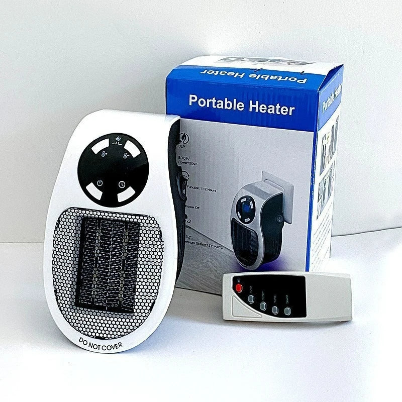 Portable heater Electric heater Plug-in room heater Home appliance heating furnace Mini radiator Remote heating 500W