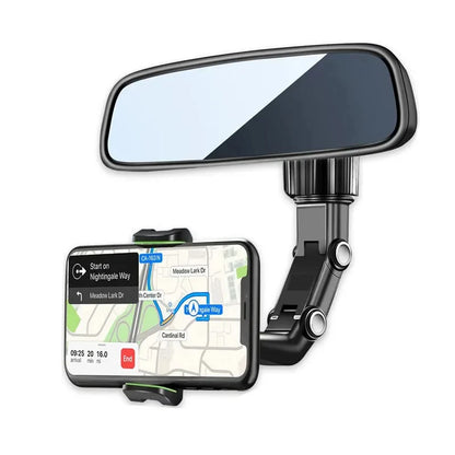 Rearview Mirror Phone Holder for Car, 360° Rotating