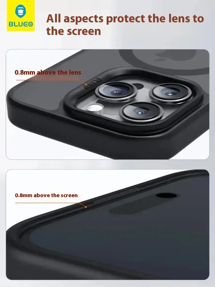 Blueo 15 Pro Max Phonecase Case Scrub Anti-Fingerprint Full Protective Magnetic Phone Case Customization For Iphone15 Case Gifts