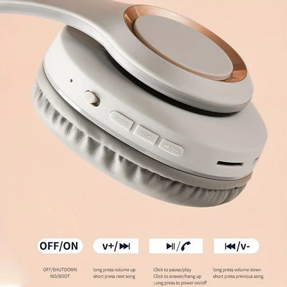 Headphones Bluetooth HIFI Wireless Stereo Over Ear Earphone Handsfree Headset Ear Buds Head Phone Headset For iPhone Xiaomi