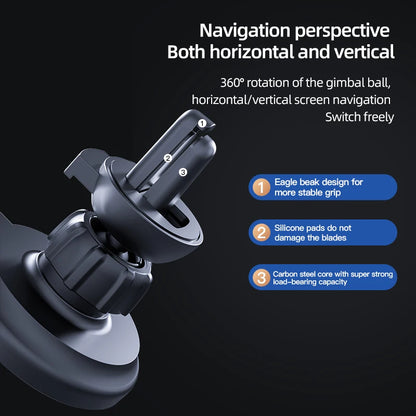 Magnetic Car Wireless Charger + Ring For iPhone 12 13 14 15 pro max mini Air Vent Car Phone Holder Stand Fast Car Charging