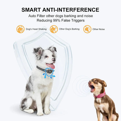 Smart Automatic Anti Barking Dog Collar Rechargeable Vibration Stop Bark Collar Pet Accessories for Small Medium Dogs 5-15lbs