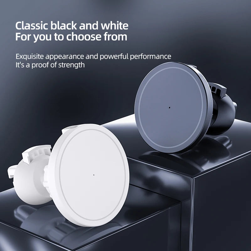 Magnetic Car Wireless Charger + Ring For iPhone 12 13 14 15 pro max mini Air Vent Car Phone Holder Stand Fast Car Charging