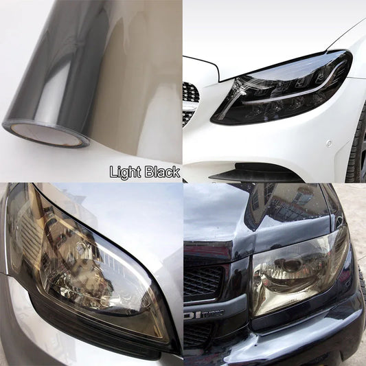 Smoke Matte Black Car Headlight Film Tint Taillight Fog Light Vinyl Film For Headlights Rear Lamp Tinting