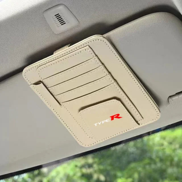 Car Sun Visor Organizer Multi-Pocket Auto Interior Universal For Honda Type R Racing Type S Sport Car Accessories