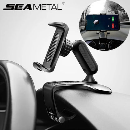 Dashboard Car Phone Holder ABS Mobile Phone Sun Visor Holder Auto Rear View Mirror Phone Support 360 Degree Rotation Accessories