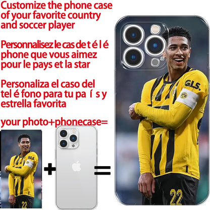 Custom Football Star Phone Case Kylian Mbappé Phonecase for IPhone 12 13 14Pro SE2 11 Pro XS MAX XR Iphone 15 Phonecase