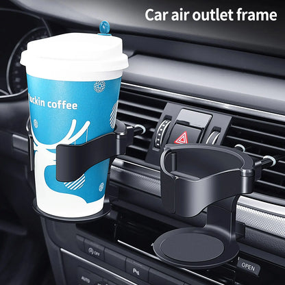 Car Cup Holder for Air Vent - Universal Auto Drink Rack Stand for Water Bottles & Ashtray