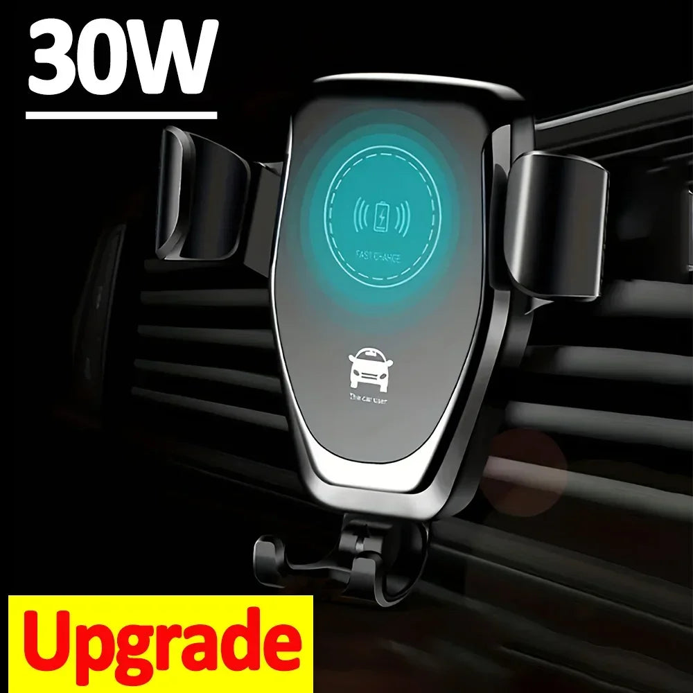 30W Wireless Chargers Fast Car For iPhone 15 14 13 12 11 Pro XS Max XR Samsung Xiaomi Wireless Charging Phone Car Holder Charger