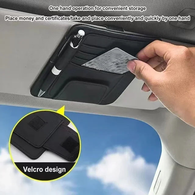 Car Sun Visor Organizer Multi-Pocket Auto Interior Universal For Honda Type R Racing Type S Sport Car Accessories