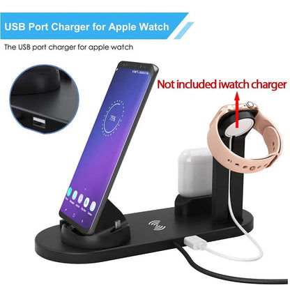 7 in 1 Wireless Charger Stand Pad For iPhone 14 13 12 Pro Max Apple Watch Airpods Pro iWatch 8 7 Fast Charging Dock Station