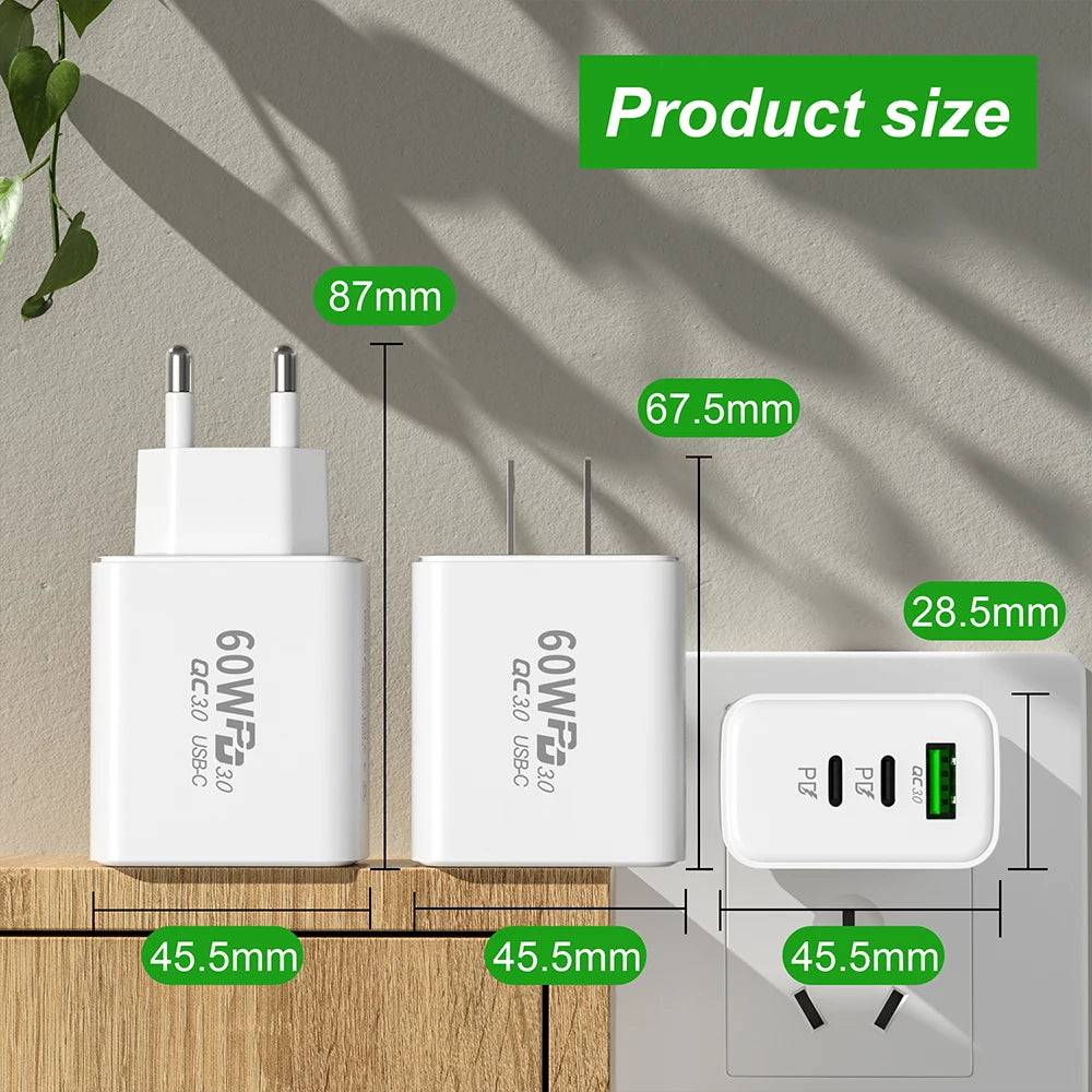 Olaf 60W PD Fast Charger Usb C Charger